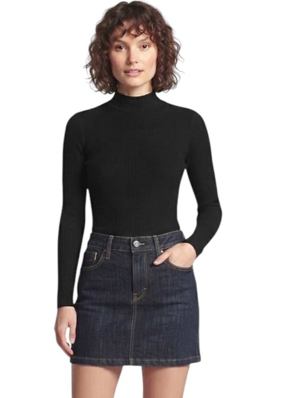Vintage 90s Y2K Banana Republic Dark Wash Denim Mini Skirt – Size 8